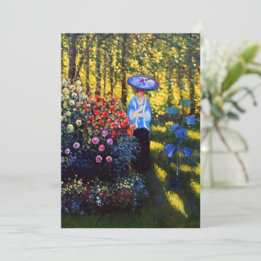 Monet Woman met een parasol in de tuin Aankondiging (Staand voorkant)