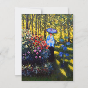 Monet Woman met een parasol in de tuin Kaart