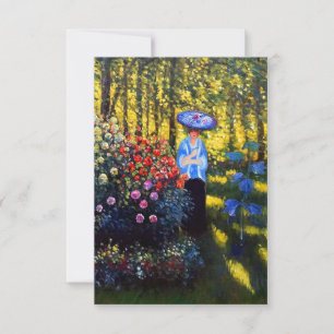 Monet Woman met een parasol in de tuin Kaart