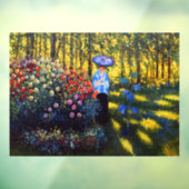 Monet Woman met een parasol in de tuin Raamsticker (Vel 3)