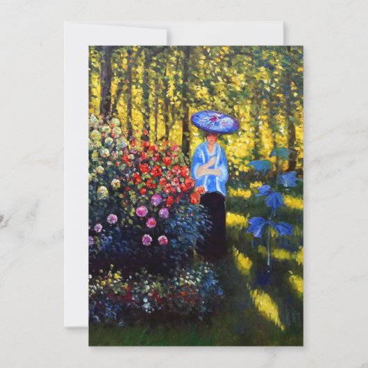 Monet Woman met een parasol in de tuin Save The Date (Voorkant)