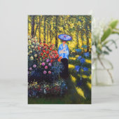 Monet Woman met een parasol in de tuin Save The Date (Staand voorkant)