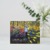 Monet Woman met een parasol in de tuin Uitnodiging Briefkaart (Staand voorkant)