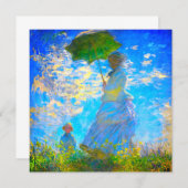 Monet Woman met een parasol Kaart (Voorkant / Achterkant)