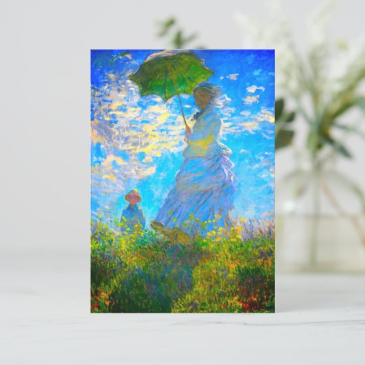 Monet Woman met een parasol Kaart (Staand voorkant)