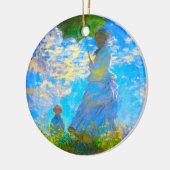 Monet Woman met een parasol Keramisch Ornament (Links)
