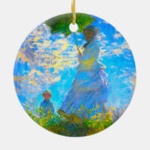 Monet Woman met een parasol Keramisch Ornament (Achterkant)