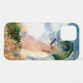 Monet Woman met een parasol links iPhone Hoesje (Achterkant horizontaal)