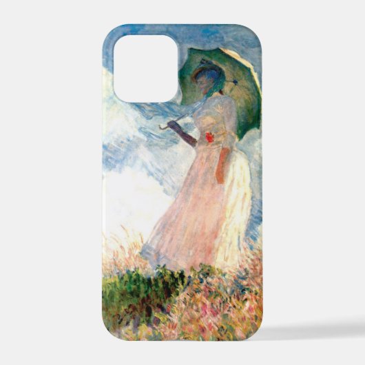 Monet Woman met een parasol links iPhone Hoesje (Achterkant)