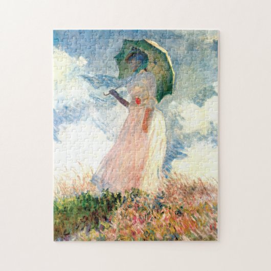 Monet Woman met een parasol links Legpuzzel (Verticaal)