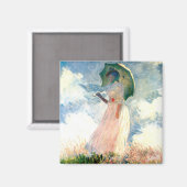 Monet Woman met een parasol links Magneet (Voorkant / Achterkant)