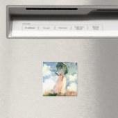 Monet Woman met een parasol links Magneet (Insitu (Vaatwasser))