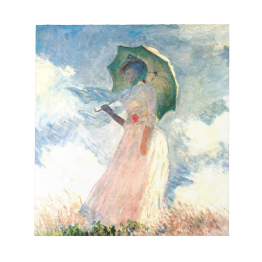 Monet Woman met een parasol links Notitieblok (Voorkant)