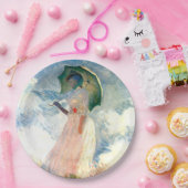 Monet Woman met een parasol links Papieren Bordje (Feest)