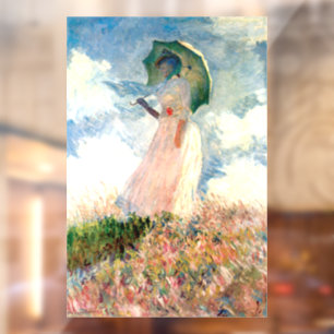 Monet Woman met een parasol links Raamsticker