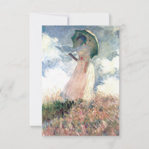 Monet Woman met een parasol links RSVP Kaartje