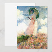Monet Woman met een parasol links Save The Date (Voorkant / Achterkant)