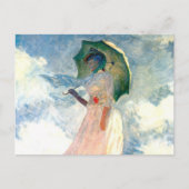 Monet Woman met een parasol links Uitnodiging Briefkaart (Voorkant)