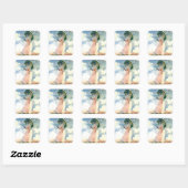 Monet Woman met een parasol links Vierkante Sticker (Vel)