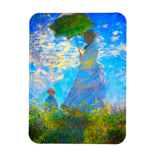 Monet Woman met een parasol Magneet (Verticaal)