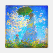 Monet Woman met een parasol Magneet (Voorkant)