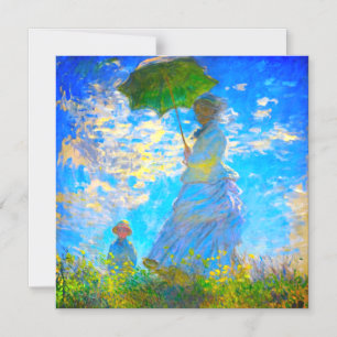 Monet Woman met een parasol Magnetische Uitnodiging