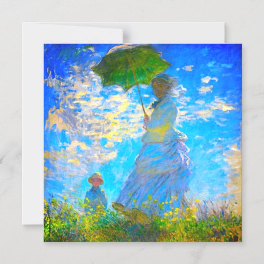 Monet Woman met een parasol Magnetische Uitnodiging (Voorkant)