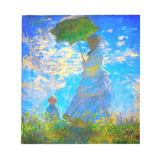 Monet Woman met een parasol Notitieblok (Voorkant)