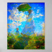 Monet Woman met een parasol Poster (Voorkant)