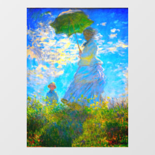 Monet Woman met een parasol Raamsticker