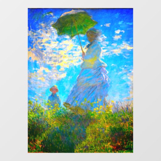 Monet Woman met een parasol Raamsticker (Vel)
