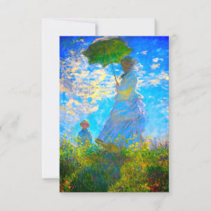 Monet Woman met een parasol RSVP Kaartje