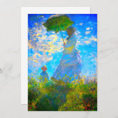 Monet Woman met een parasol Save The Date (Voorkant / Achterkant)