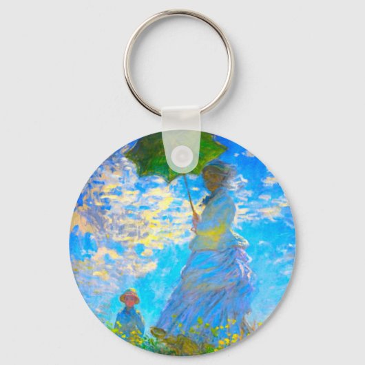 Monet Woman met een parasol Sleutelhanger (Voorkant)