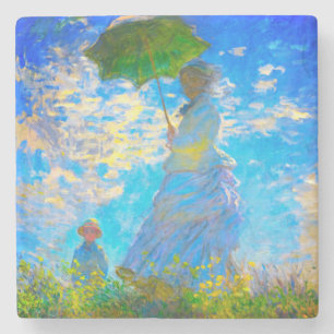 Monet Woman met een parasol Stenen Onderzetter