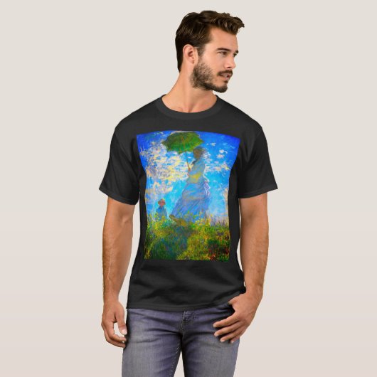 Monet Woman met een parasol T-shirt (Voorkant volledig)