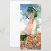 Monet Woman met een Parasol-verlichte kaart (Voorkant / Achterkant)