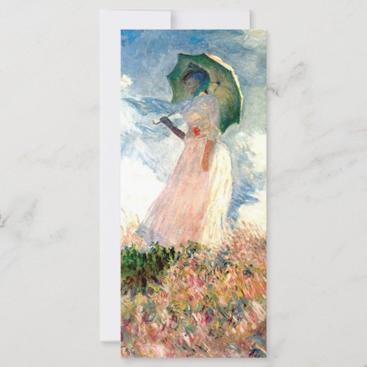 Monet Woman met een Parasol-verlichte kaart (Voorkant)