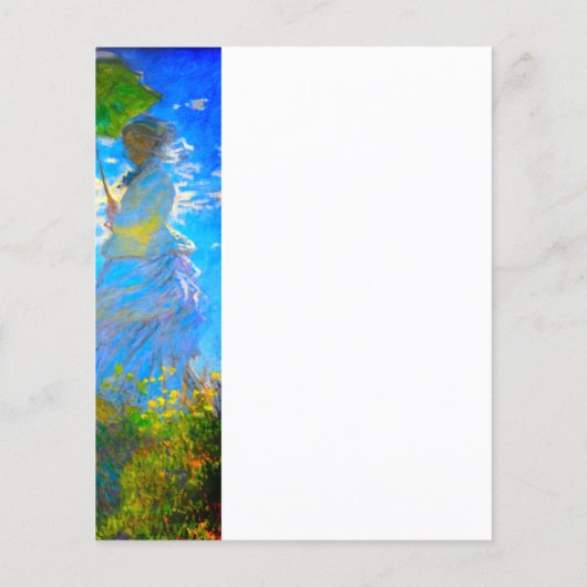 Monet Woman met een parasolpapier (Achterkant)