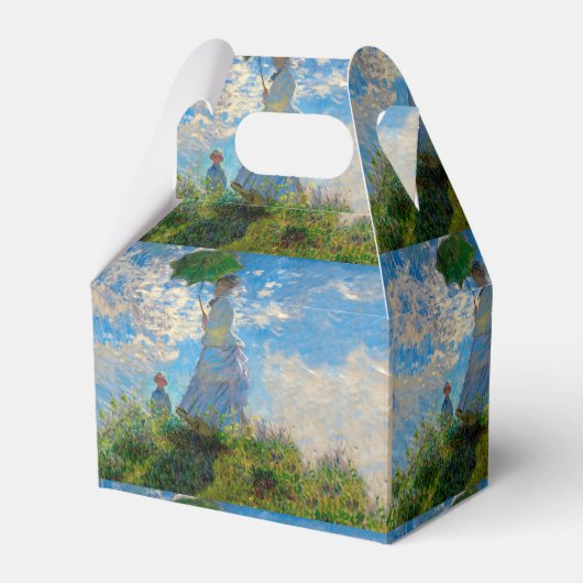 Monet Woman Parasol Impressionisme Bedankdoosjes (Voorkant Zijde)