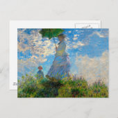 Monet Woman Parasol Impressionisme Briefkaart (Voorkant / Achterkant)