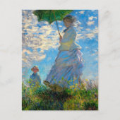 Monet Woman Parasol Impressionisme Briefkaart (Voorkant)