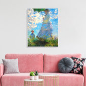 Monet Woman Parasol Impressionisme Canvas Afdruk (Insitu (Woonkamer))