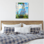 Monet Woman Parasol Impressionisme Canvas Afdruk (Insitu (Slaapkamer))