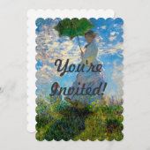 Monet Woman Parasol Impressionisme Kaart (Voorkant / Achterkant)