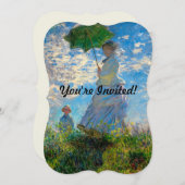 Monet Woman Parasol Impressionisme Kaart (Voorkant / Achterkant)