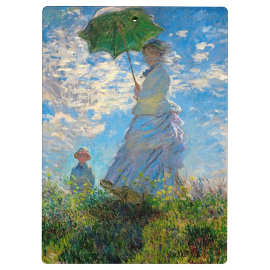 Monet Woman Parasol Impressionisme Klembord (Achterkant)