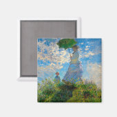 Monet Woman Parasol Impressionisme Magneet (Voorkant / Achterkant)