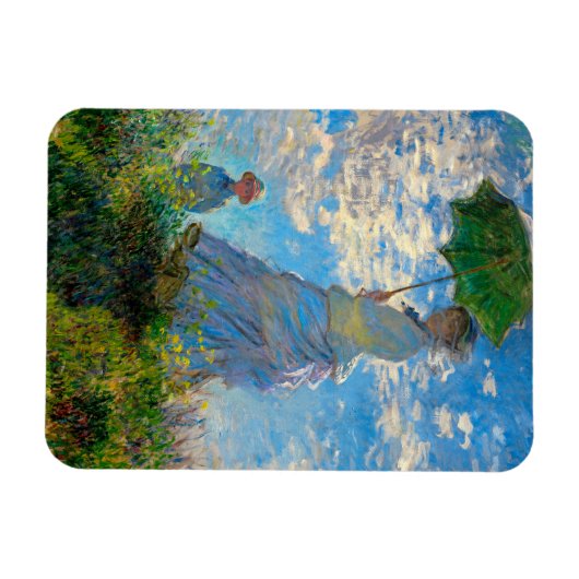 Monet Woman Parasol Impressionisme Magneet (Horizontaal)