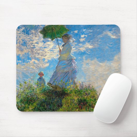 Monet Woman Parasol Impressionisme Muismat (Met muis)